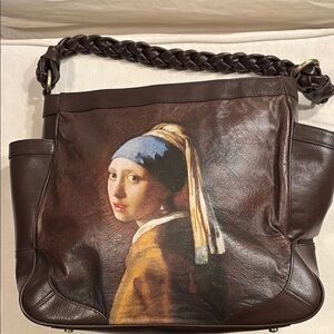Icon Brown Leather Art Print Women's Bag